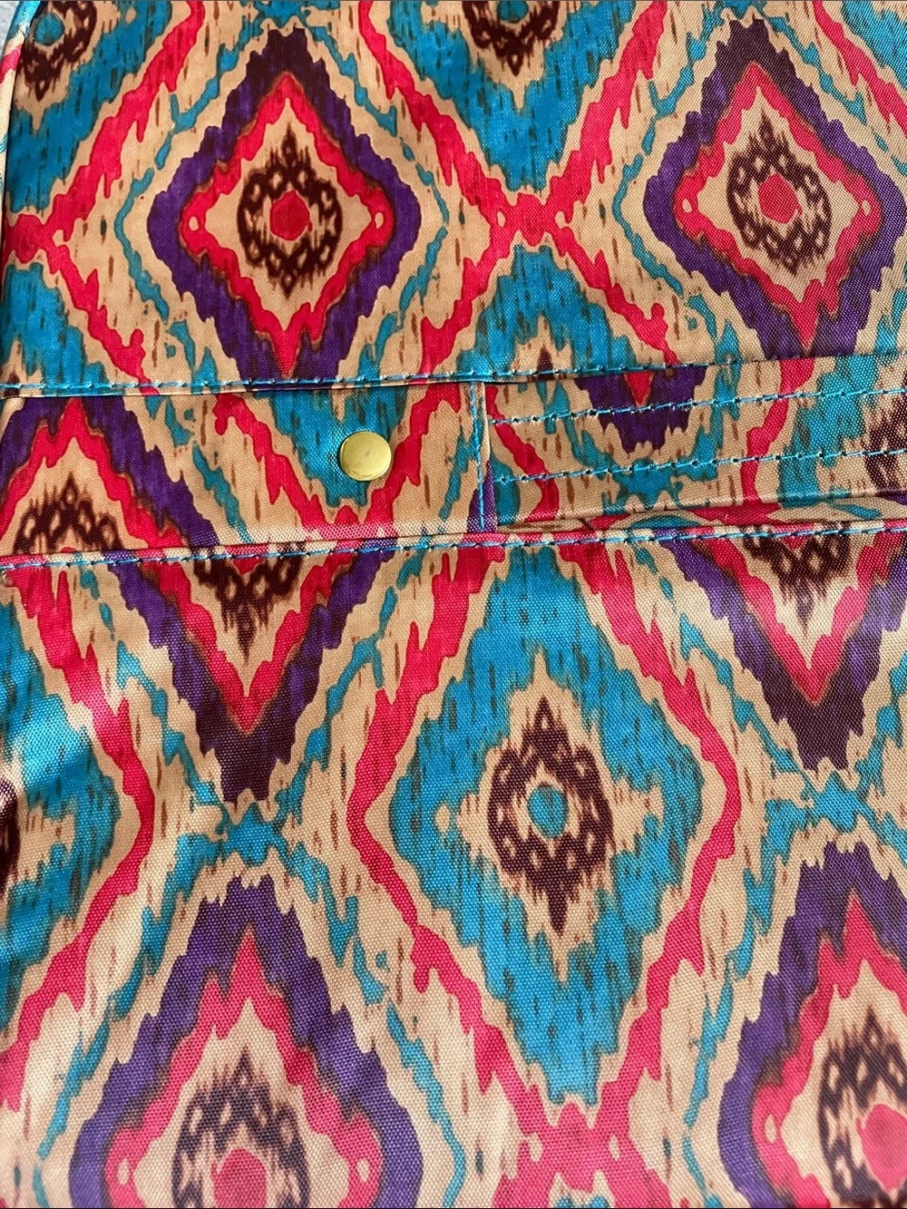 Colorful Ikat Pattern Jewelry Storage or Travel